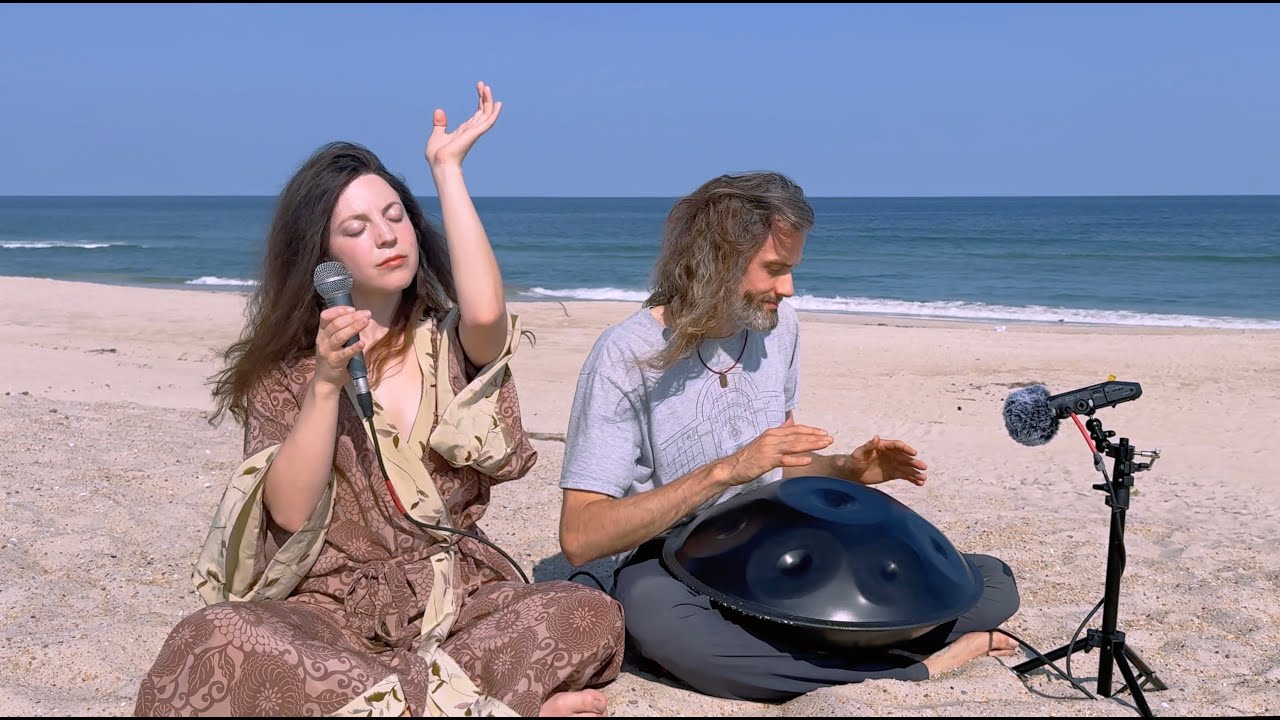 Ocean Serenade | 1 hour Handpan Music | Female Vocal & Sounds of the Ocean for Relaxation