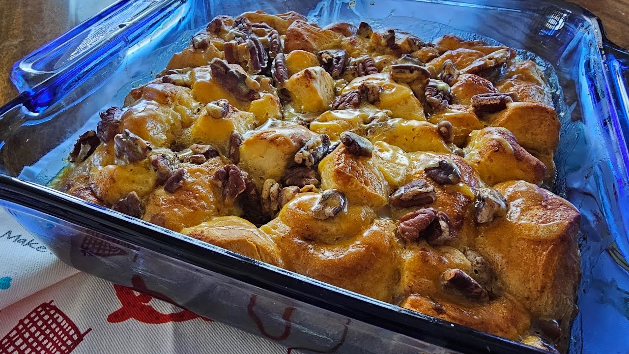 Запеканка из апельсиновых булочек на завтрак! Очень вкусно!