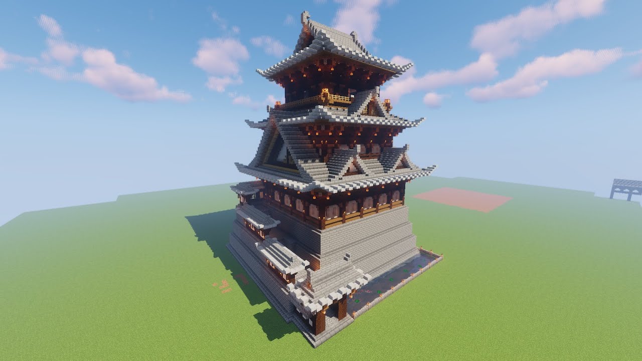 Minecraft Japanese style 日式建築教學 - 小天守閣篇(てんしゅ)
