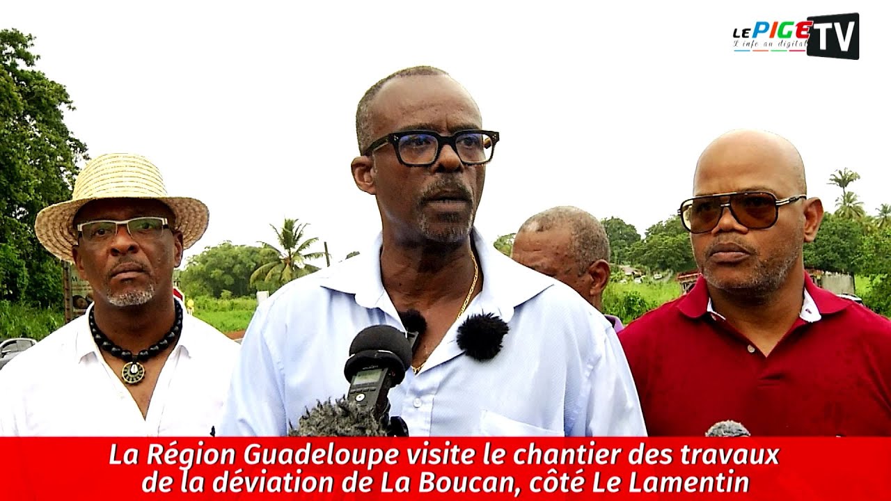 La Région Guadeloupe visite le chantier des travaux de la déviation de La Boucan, côté Le Lamentin