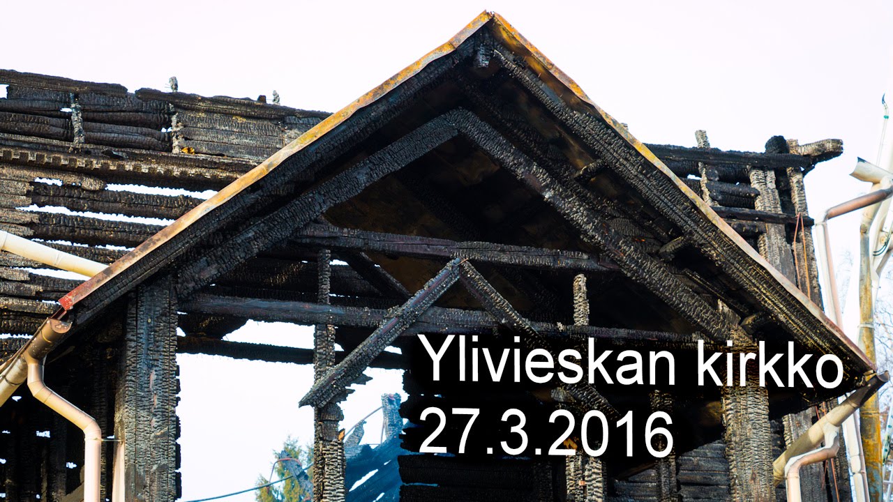 Ylivieskan kirkko palon jälkeen