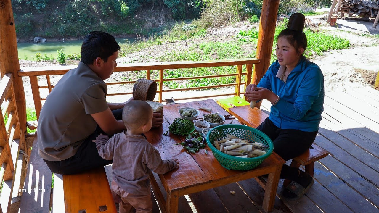 Demolish the old pigsty, clean up the farm, harvest sweet potatoes for sale and cooking |Family Farm