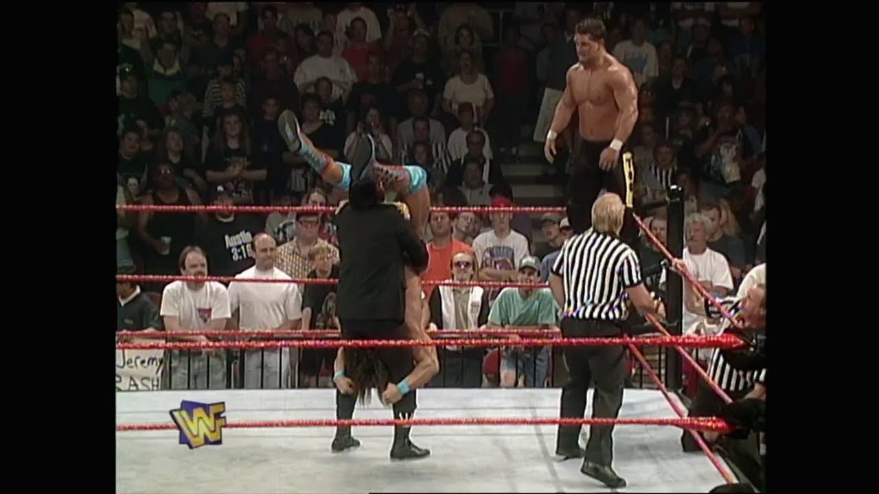 Jerry the King Lawler & Son Brian Christopher beat up Scott Putski after match! 1997 (WWF)