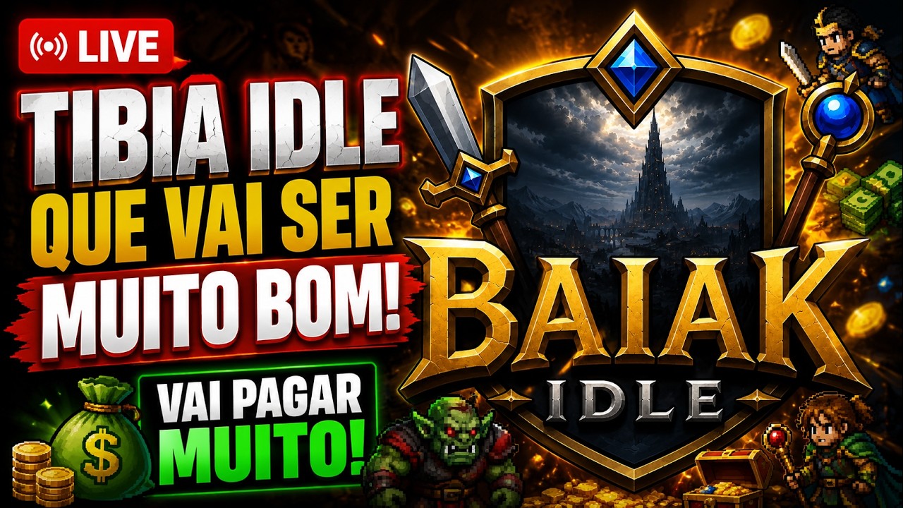 🔥 LAN&Ccedil;OU AGORA TIBIA IDLE BAIAK 🔥 - ESSE JOGO ESTA INCRIVEL - RMT LIBERADO