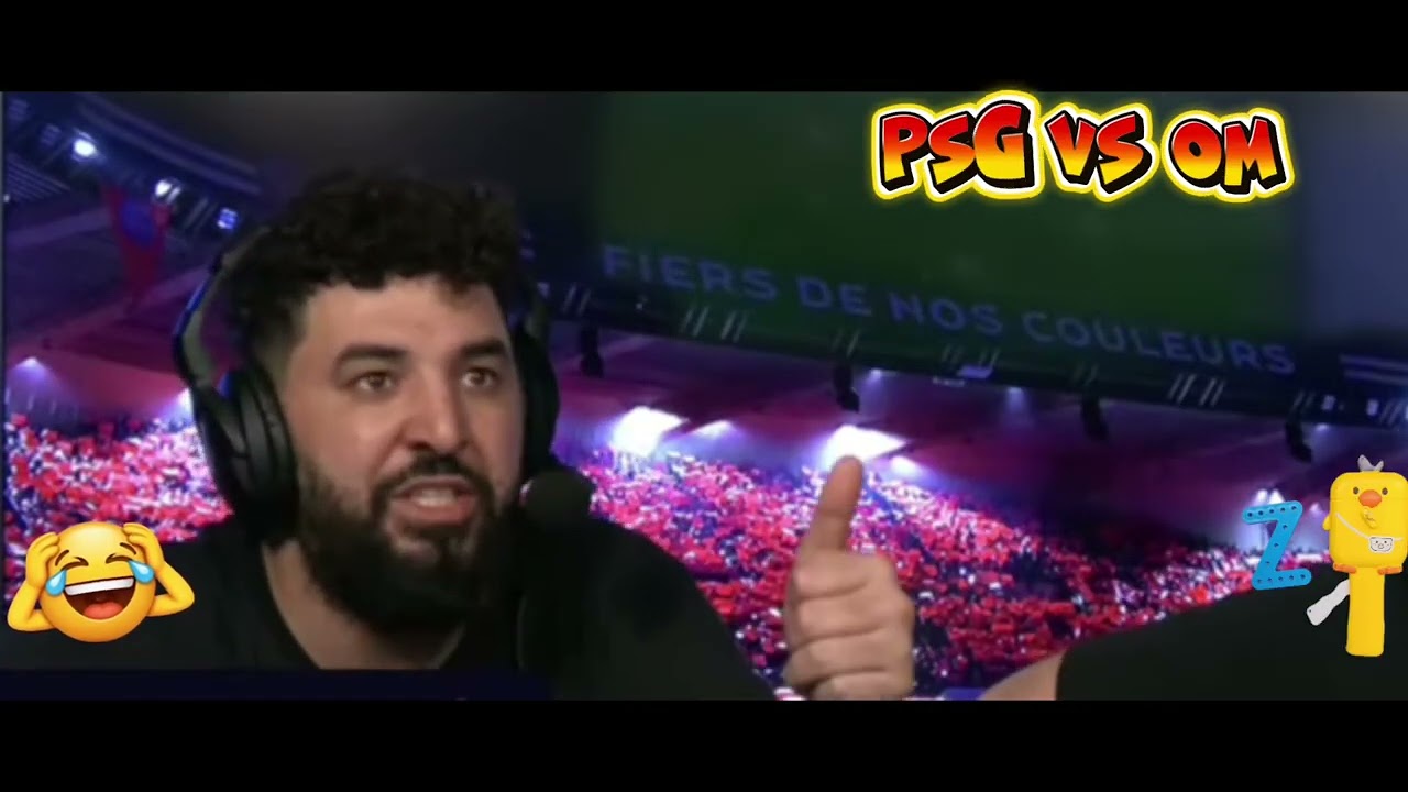 Les moments fous de Mohamed Henni lors du match Classico entre le Paris Saint Germain et L'OM 