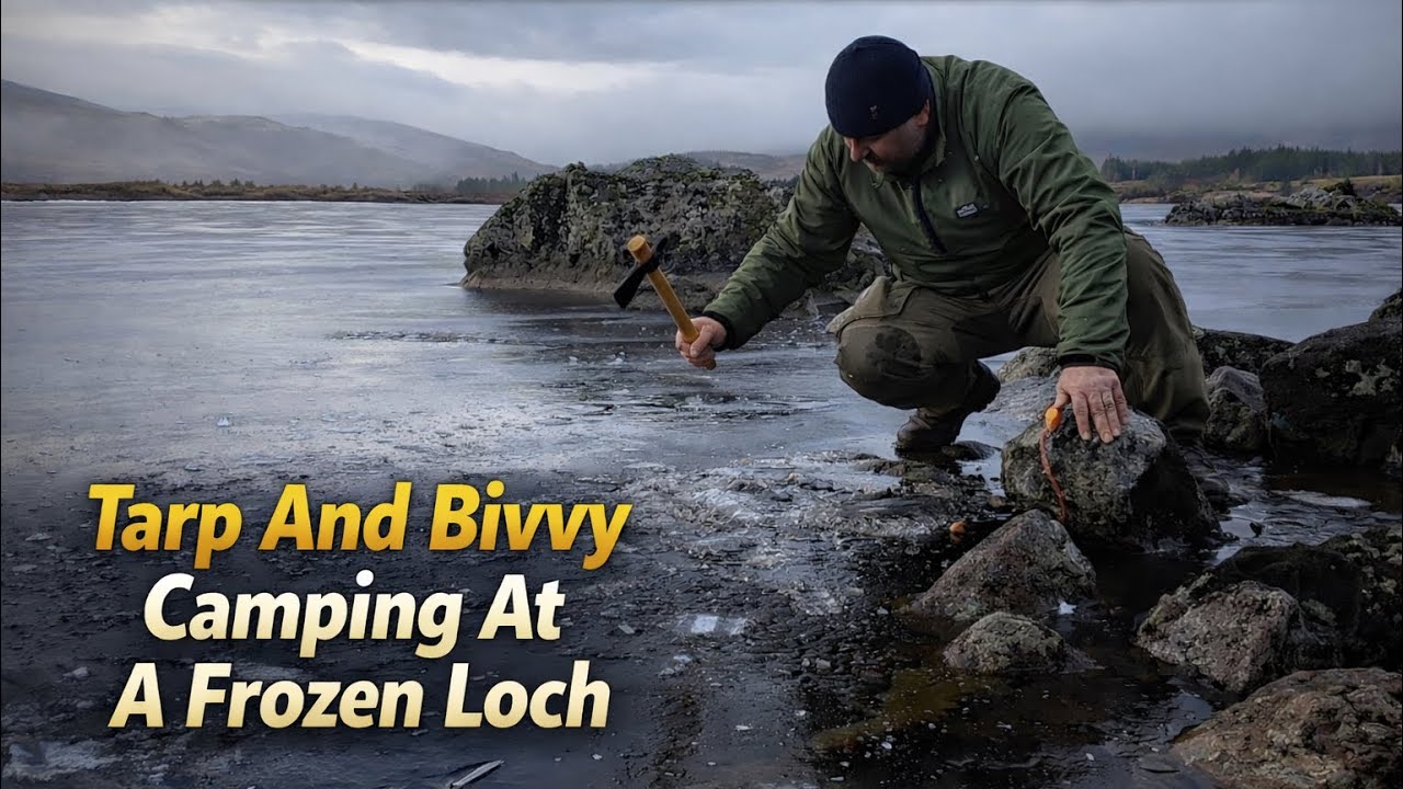 Tarp And Bivvy Camping At A Frozen Loch | A Solo Winter Adventure In Scotland 