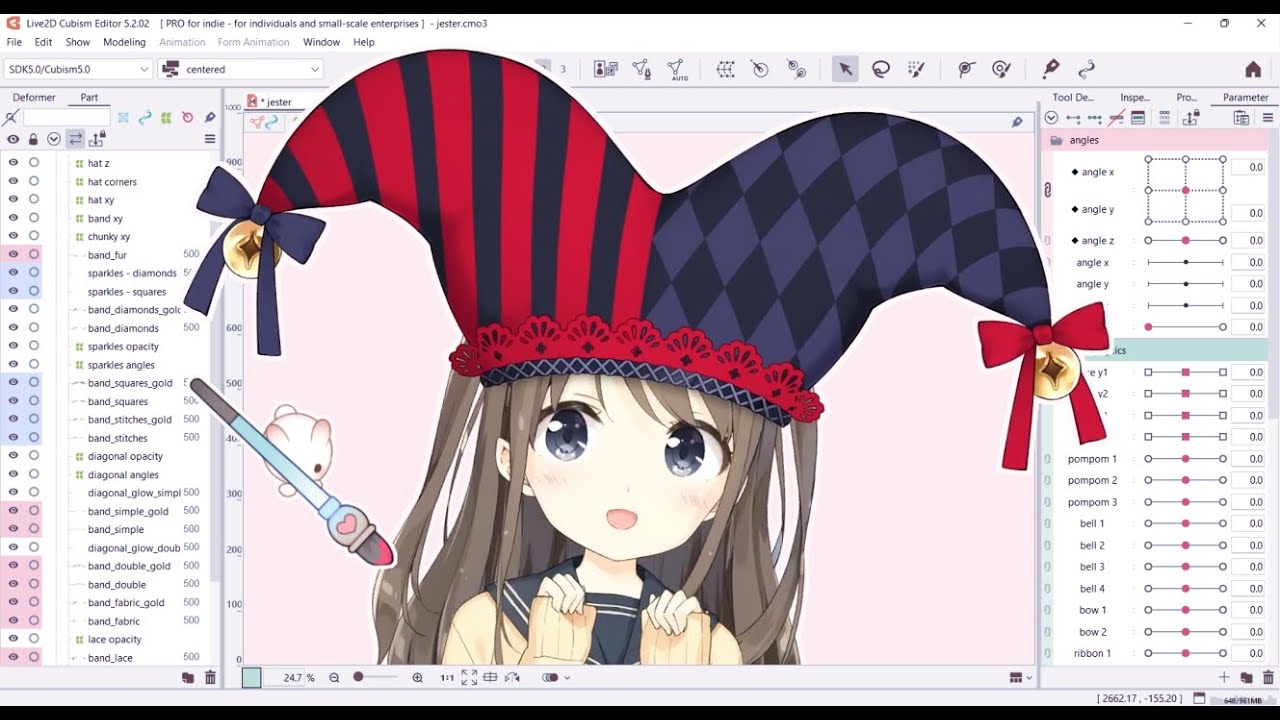 vtuber jester hat ・ clip studio and live2d