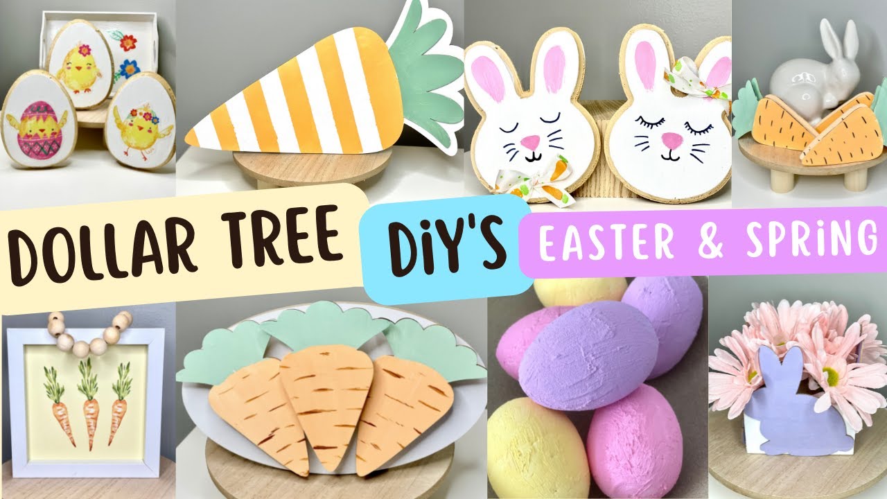DOLLAR TREE DIY Easter and Spring Decor | Dollar Tree DIY 2022 - Latest Crafts & FREE Printable