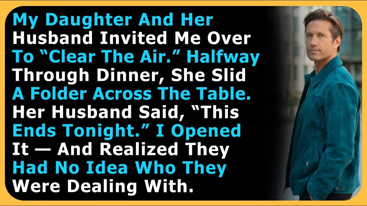 My Daughter And Her Husband Invited Me Over To “Clear The Air.” Halfway Through Dinner, She Slid A..
