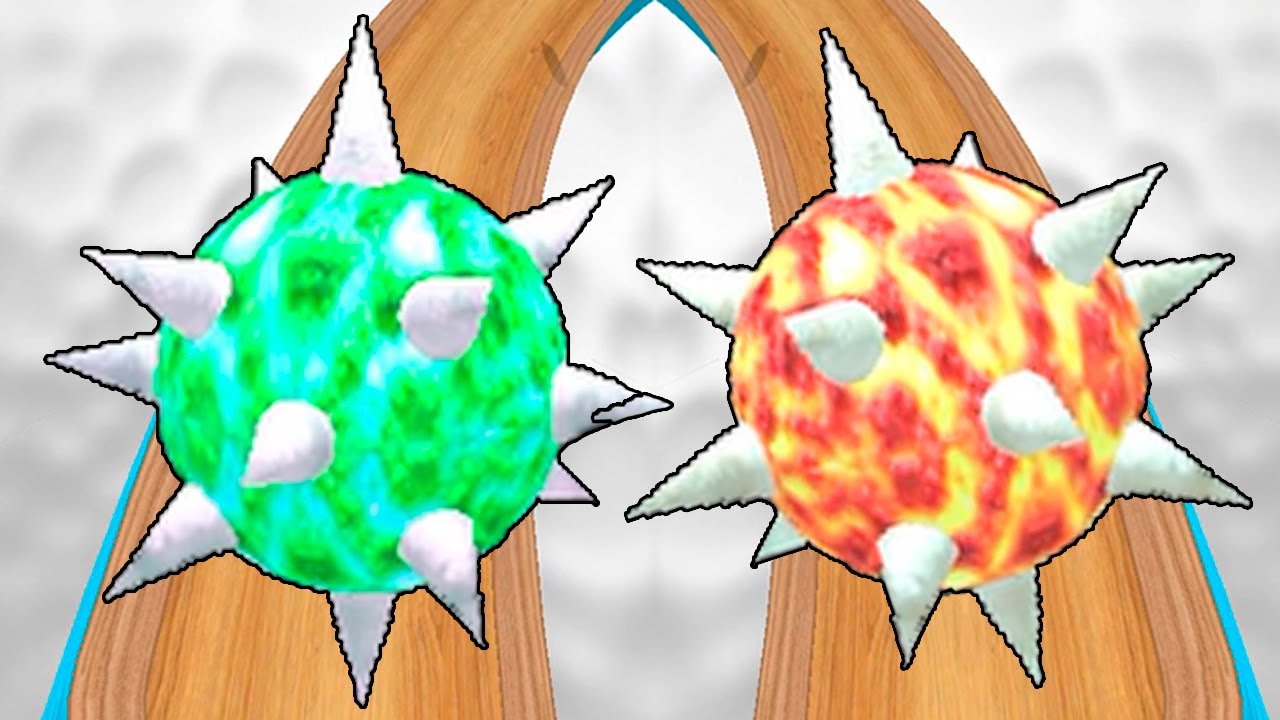 Spiny Ball vs Reverse in Rolling Ball Sky Escape | Levels 219-223