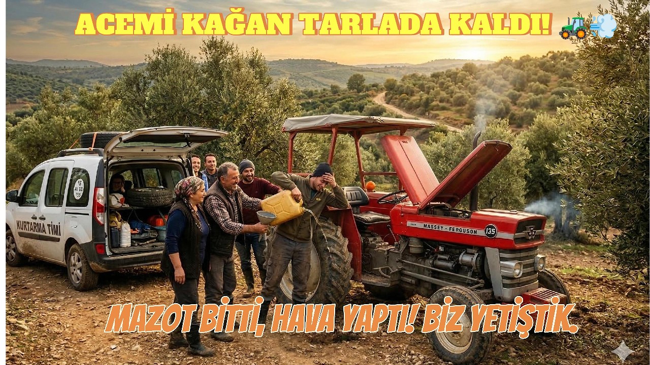 KAĞAN TARLADA KALDI! 😱 Mazot Bitti,Traktör Hava Yaptı! (Kurtarma Timi Görevde)