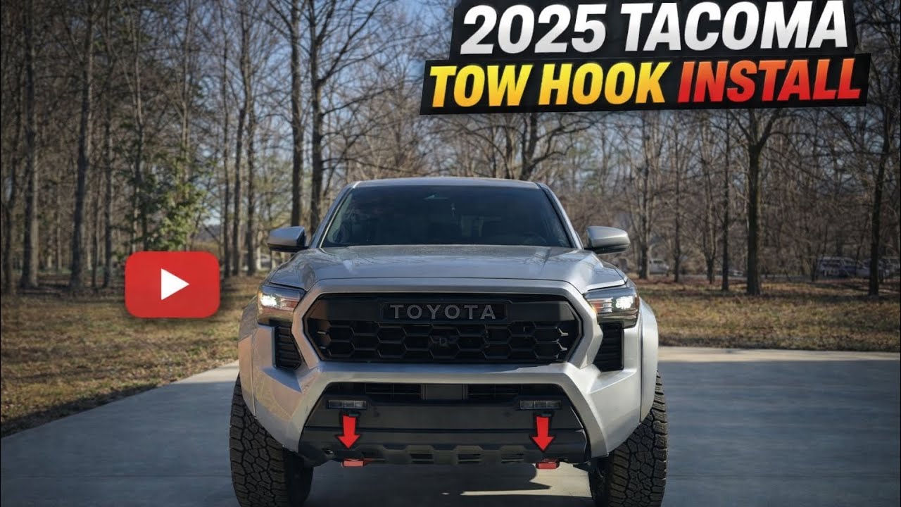 2024+ Tacoma Red Aluminum Tow Hook Install 