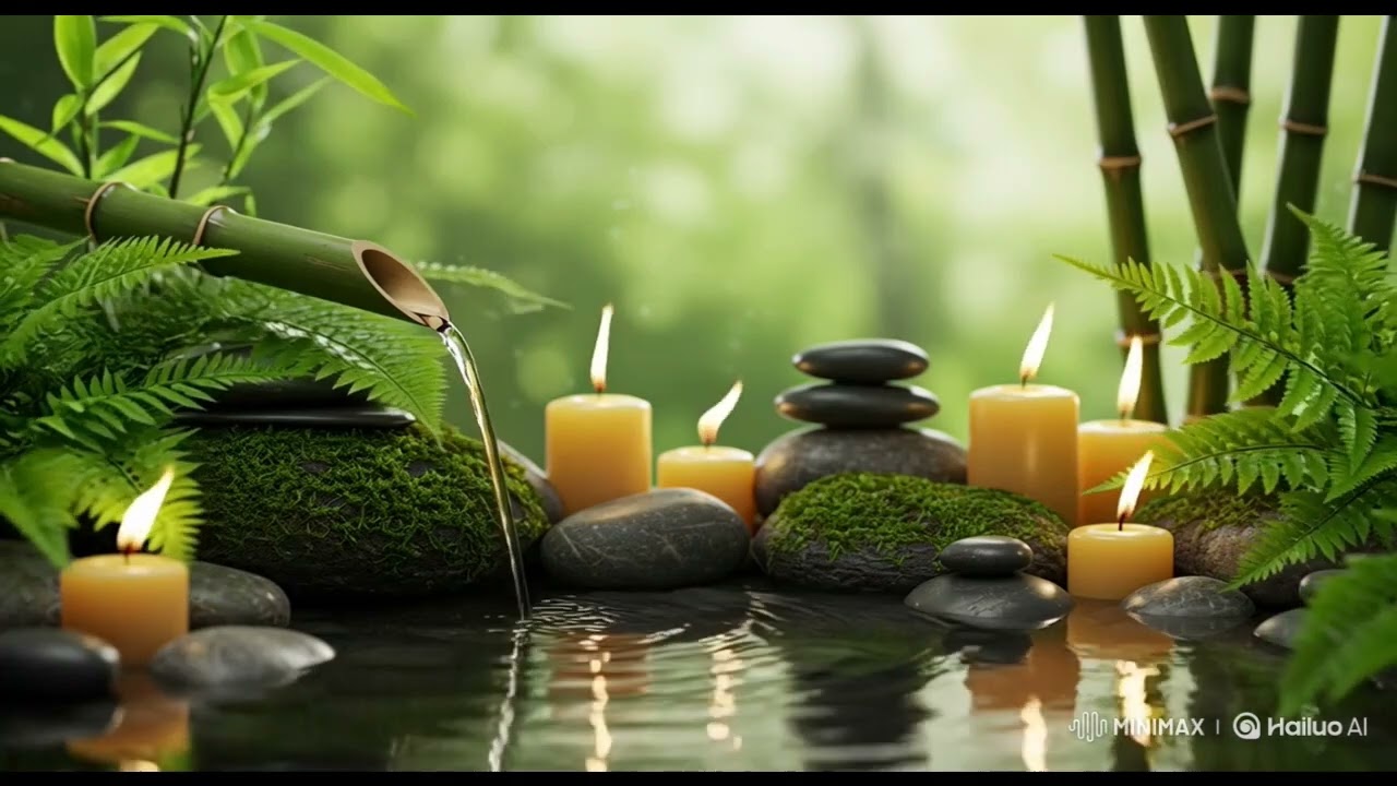 Relaxation Music Wtih Bamboo Water Sound spa Music Ep115