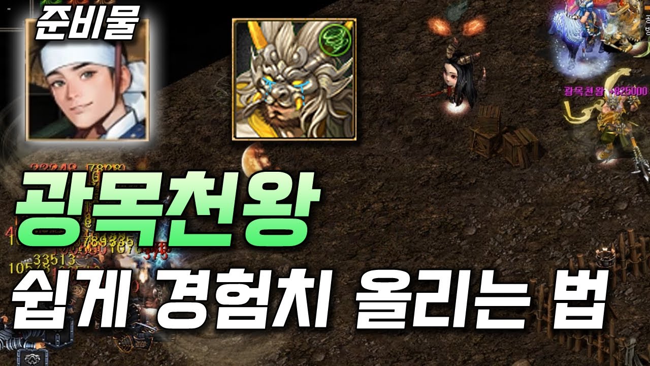 나만의 광목천왕 쉽게 경험치 올리는 방법