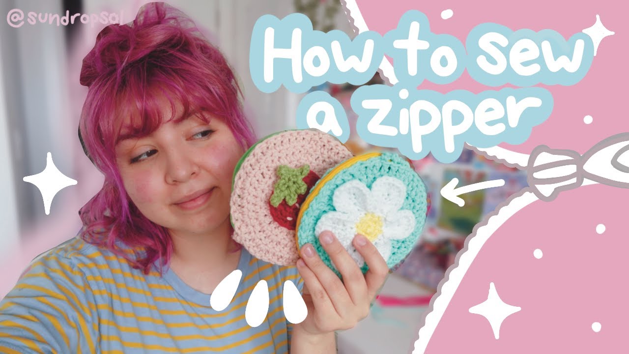 Adding zippers to your crochet projects ✿ easy tutorial // sundropsol