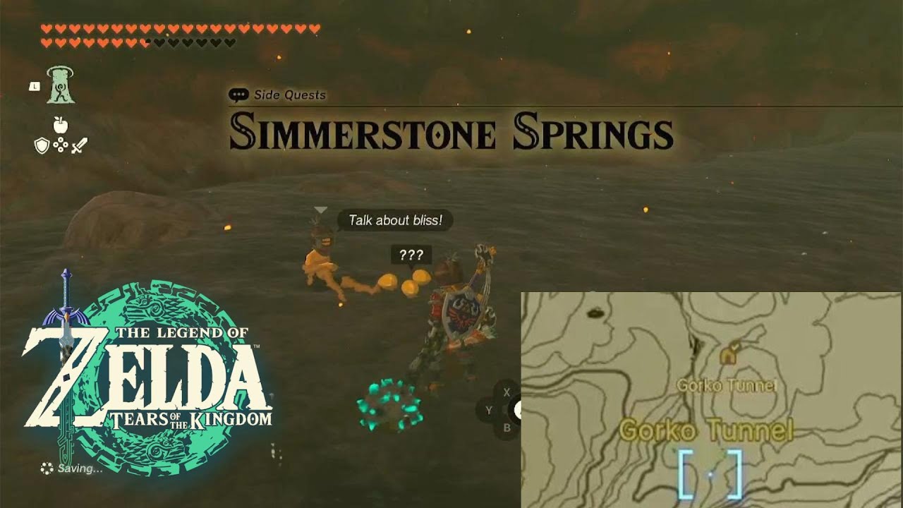 Simmerstone Springs Side Quest & Gorko Tunnel (Legend of Zelda: Tears of The Kingdom)