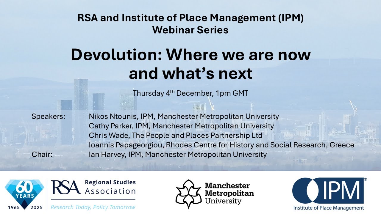 IPM and RSA Webinar Series: Devolution: Where we are now and what’s next
