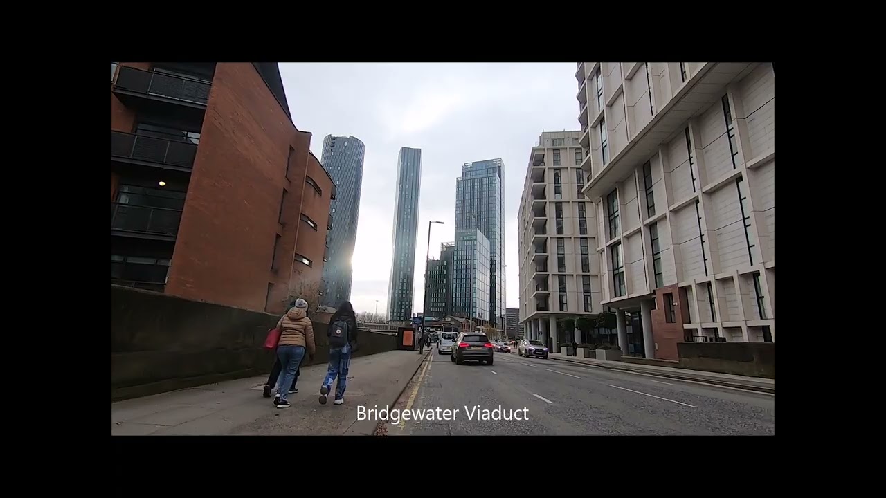 Bike Ride -  St Peter's Square to Woden St bridge, Manchester, Nov 2023