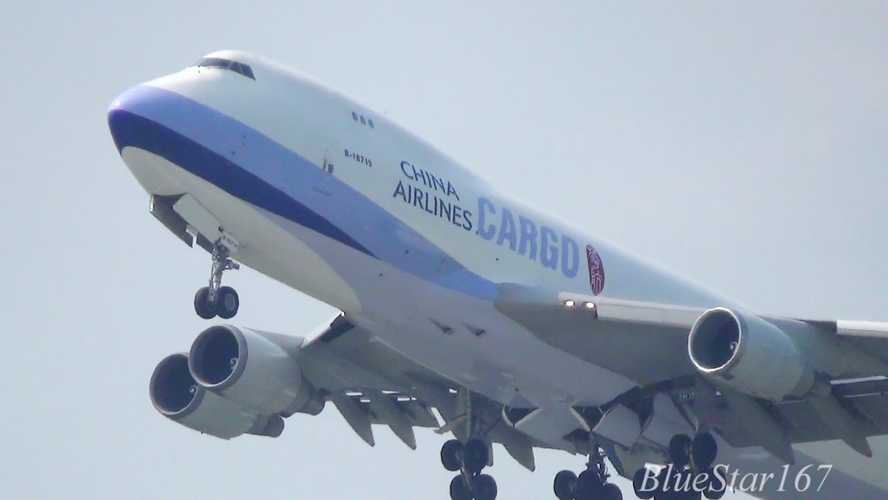 China Airlines Cargo Boeing 747-400F (B-18719) takeoff from KIX/RJBB (Osaka -Kansai) RWY 06R