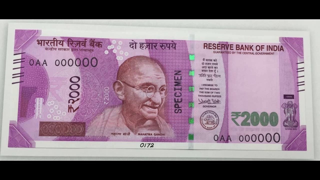 Indian Currency - New 2000 Rupees Note !
