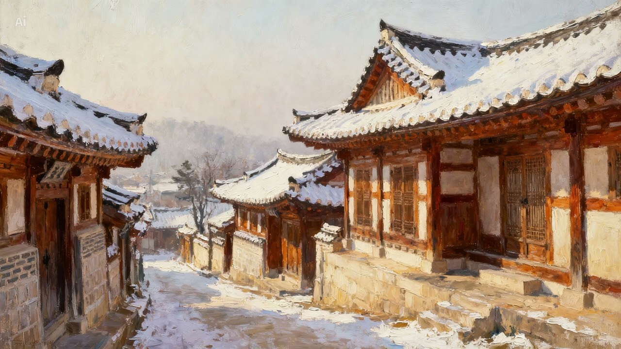 Romantic Korea Winter | Jeonju Damyang Yeosu | Oil Painting Art Screensaver