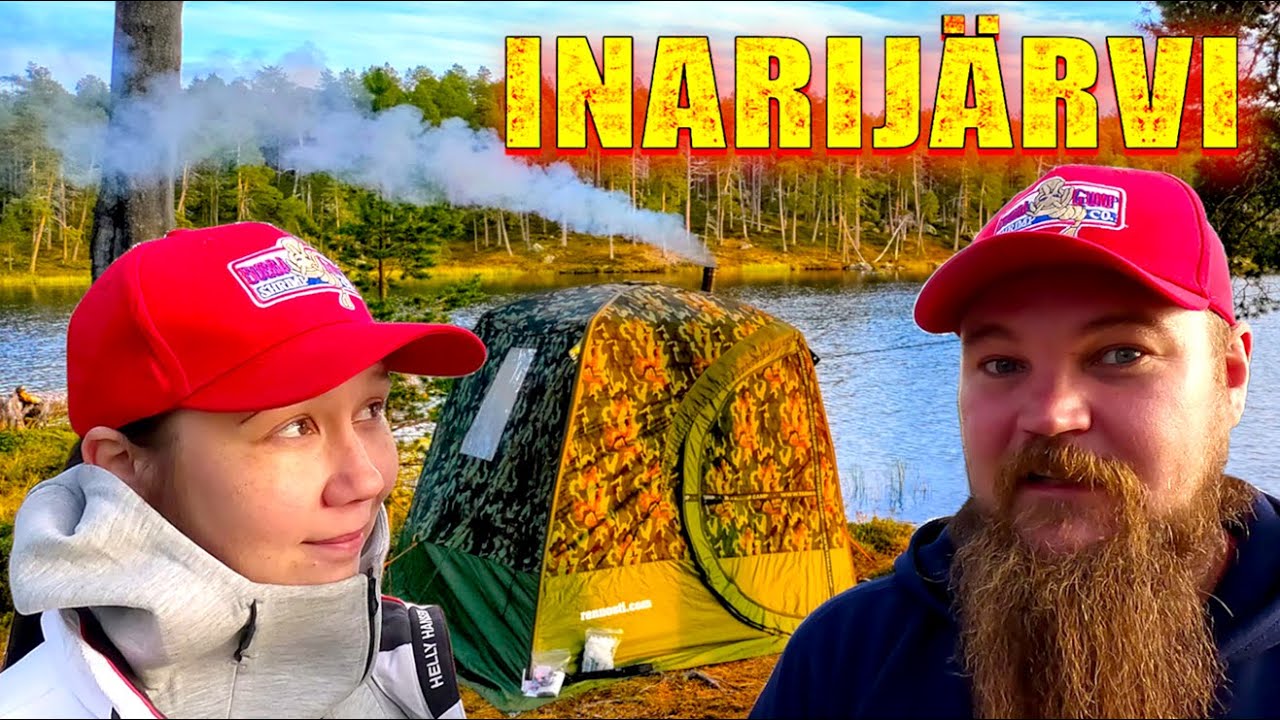 Veneretkellä Inarijärvellä! Päivä Petäjäsaaressa ruskan alkua ihastellen ja telttasaunoen.