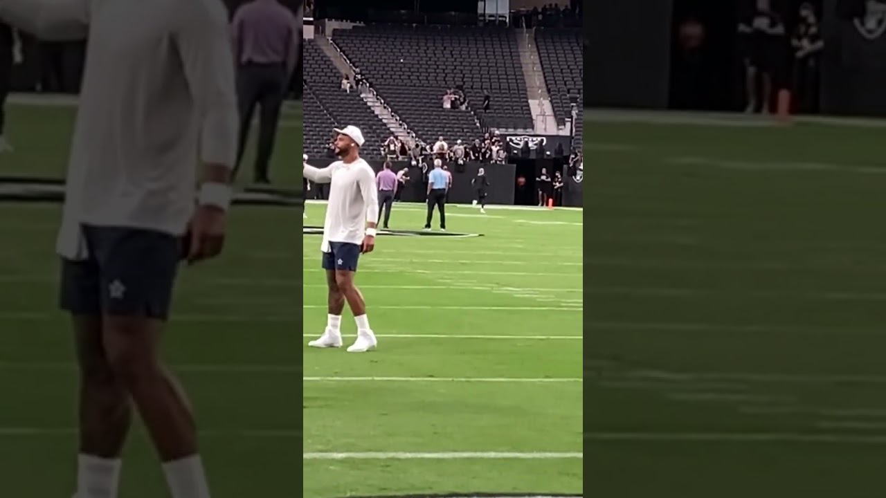 Dak Prescott Warm up Allegiant Stadium 🏟️