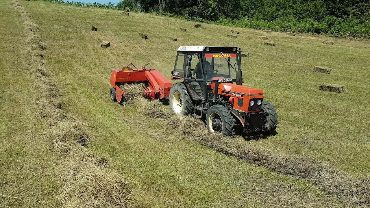 Zetor 6045 | Welger AP 41 | Usluzno baliranje sijena 2020