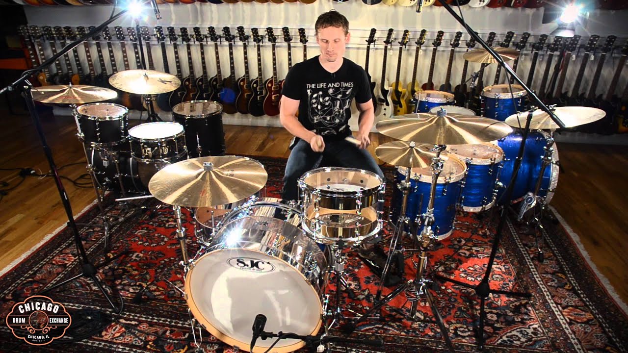 SJC Chrome Over Maple/Acrylic Hybrid Rock Kit | Chicago Drum Exchange Demo