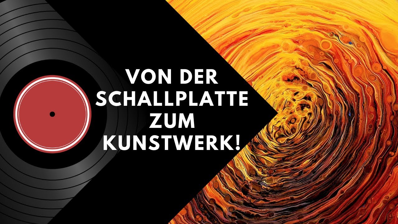 Acrylic Pouring - Ring Pour auf einer Schallplatte- Einfache Methode