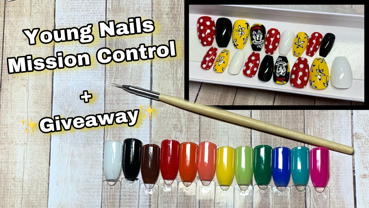 Обзор красок для управления полетами Young Nails. Раздача подарков на ногти Минни Маус.