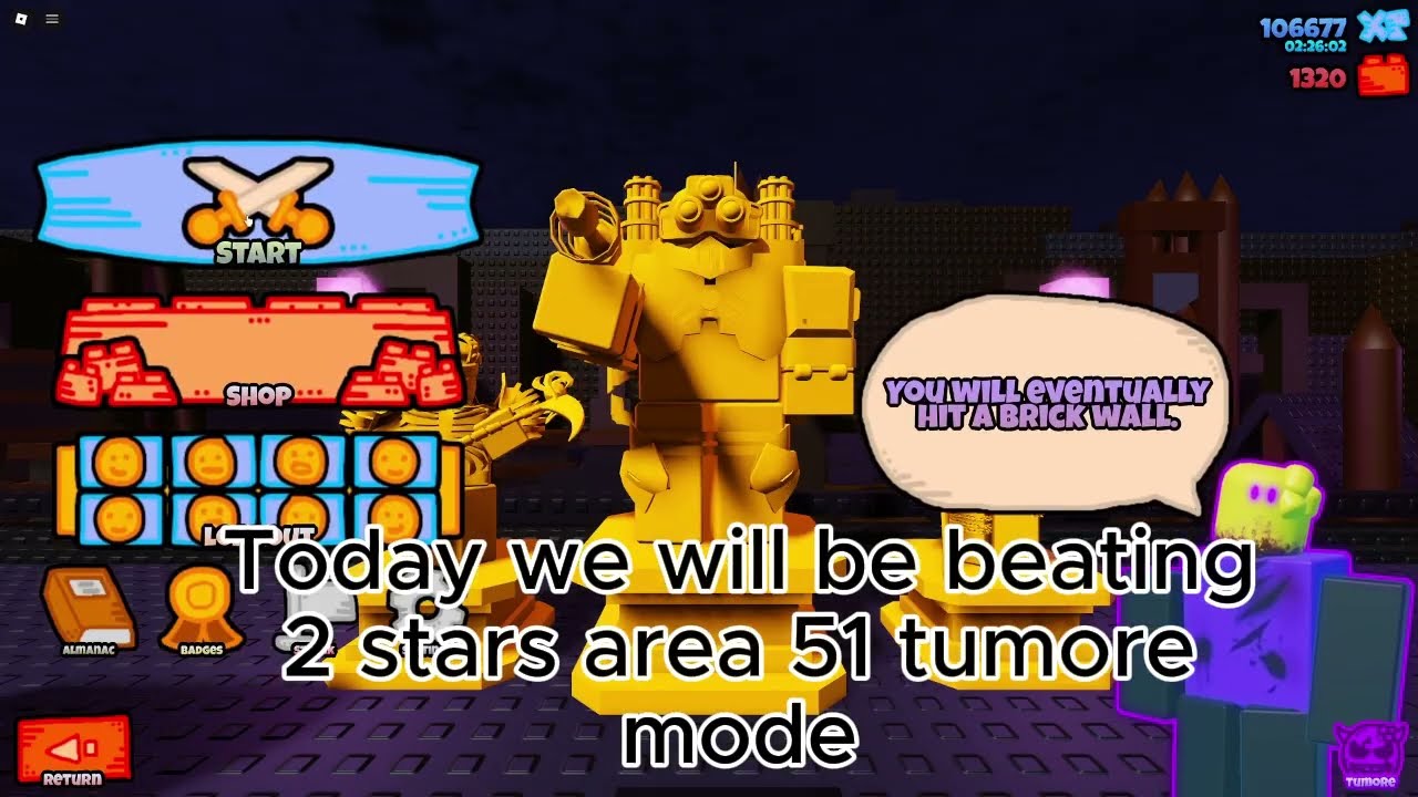 The battle bricks: 2* Area 51 tumore