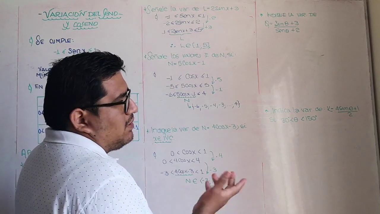 VARIACIÓN DEL SENO Y COSENO