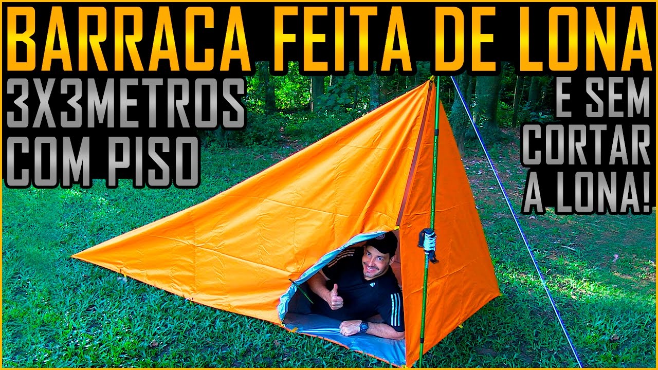 Como Fazer uma Barraca de Lona 3x3 com Piso (e sem cortar!)