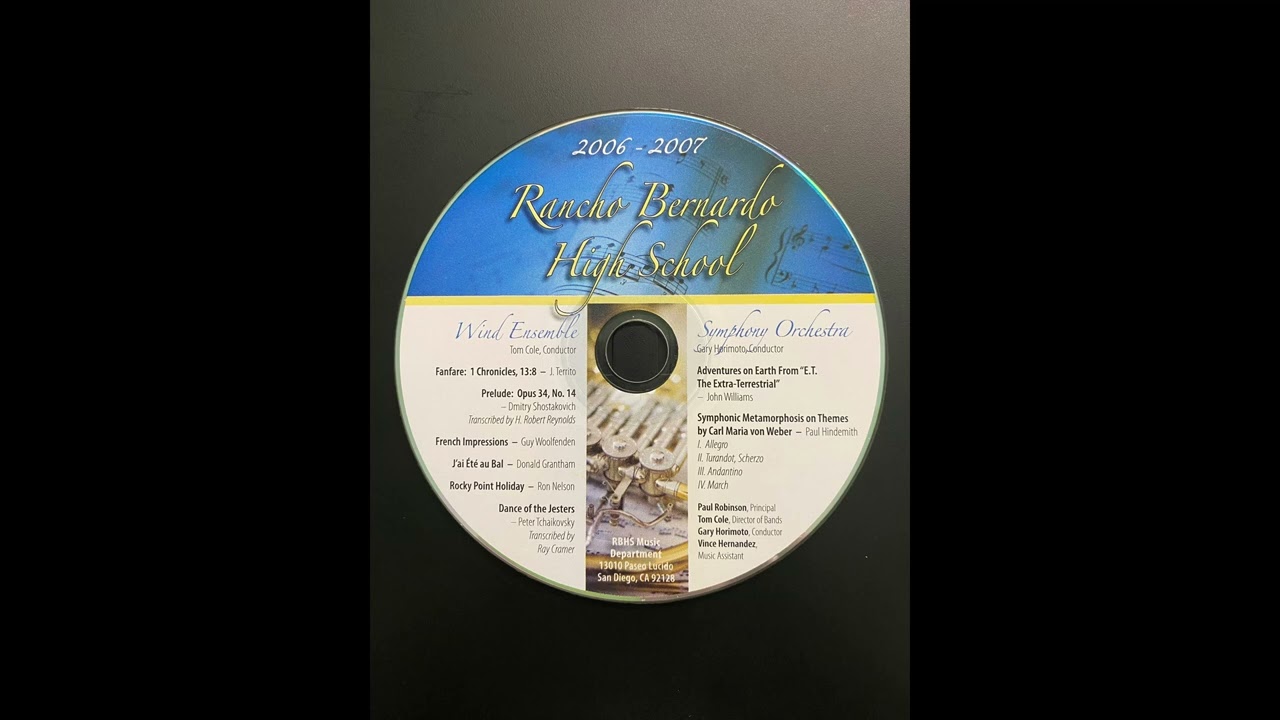 Prelude Opus: 34, No. 14 - 2006 Rancho Bernardo High School Wind Ensemble