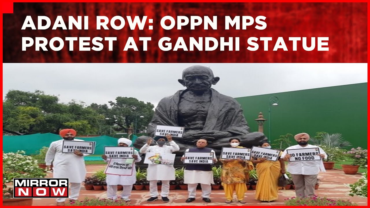 Showdown Over Adani Row: Congress' Pan-India Protests, Opposition MPs Stir Outside Parliament | News