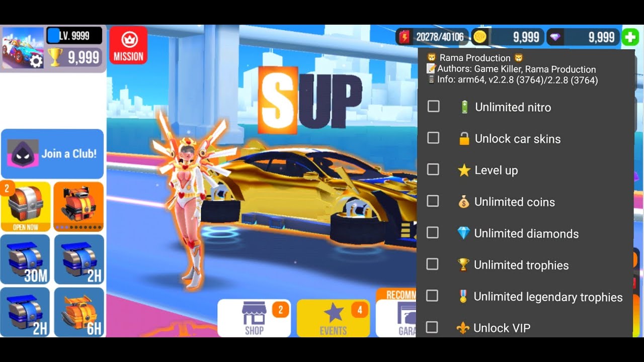 SUP Multiplayer Racing 2.2.8 GG Script [v1.0] - [Mega Script]