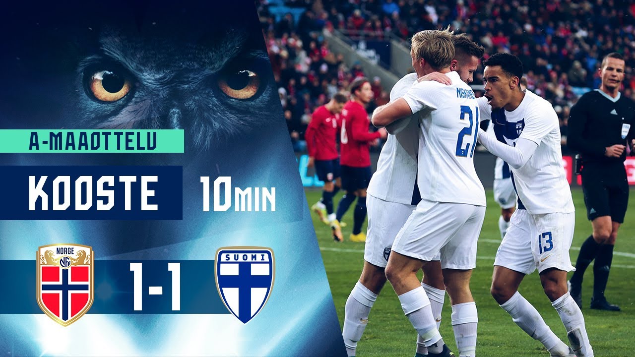 Full Highlights (10 min.) | Norja–Suomi | 1–1 | A-maaottelu 20.11.2022