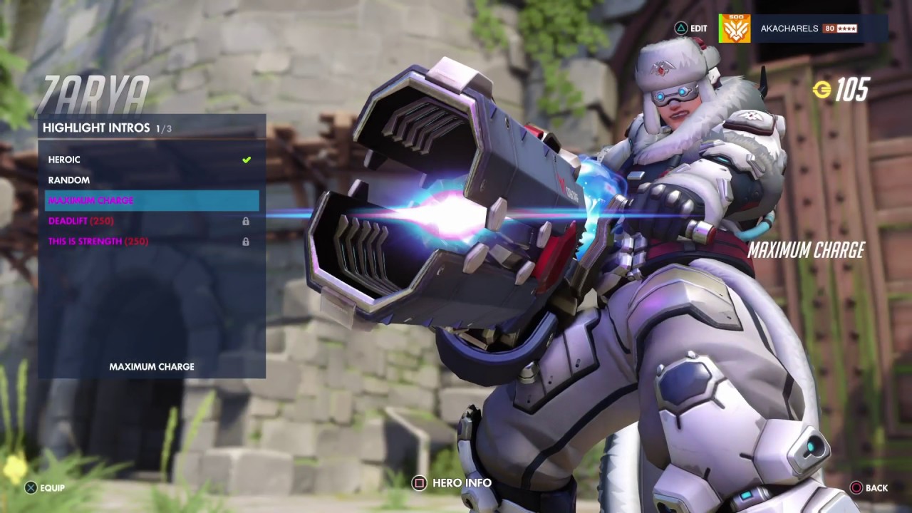 Overwatch: Zarya Arctic Skin All Emotes, Poses, Intros & Weapons + First Person (Epic)