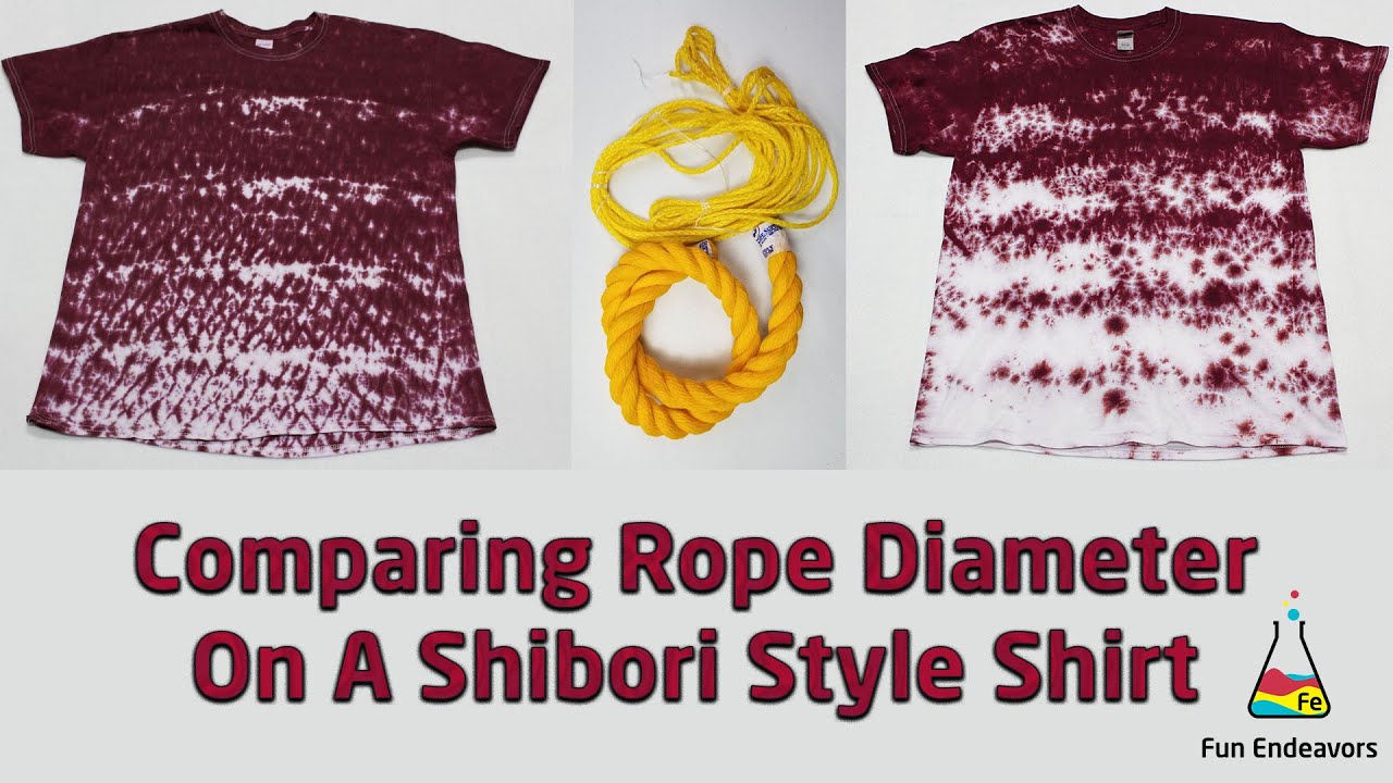 Tie Dye: Comparing The Results Of Rope Diameter On A Shibori Style T-shirt
