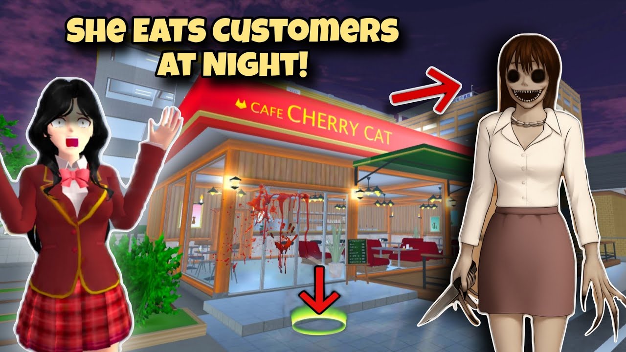 TERRIFYING‼️SECRET OF CAFE OWNER HORROR |Sakura School Simulator #sakurahorror 