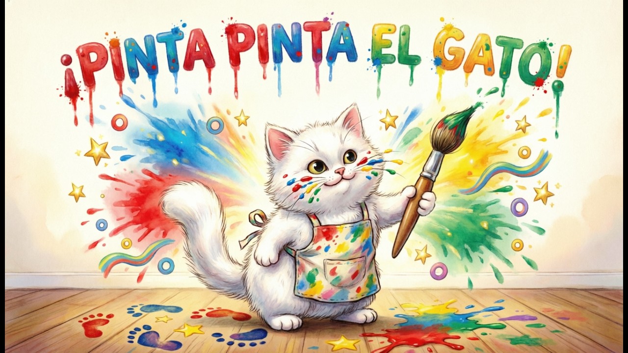 🎨🐱 ¡Pinta Pinta el Gato! 🖌️🌈 Diversión de Colores para Cantar y Crear 🎶✨