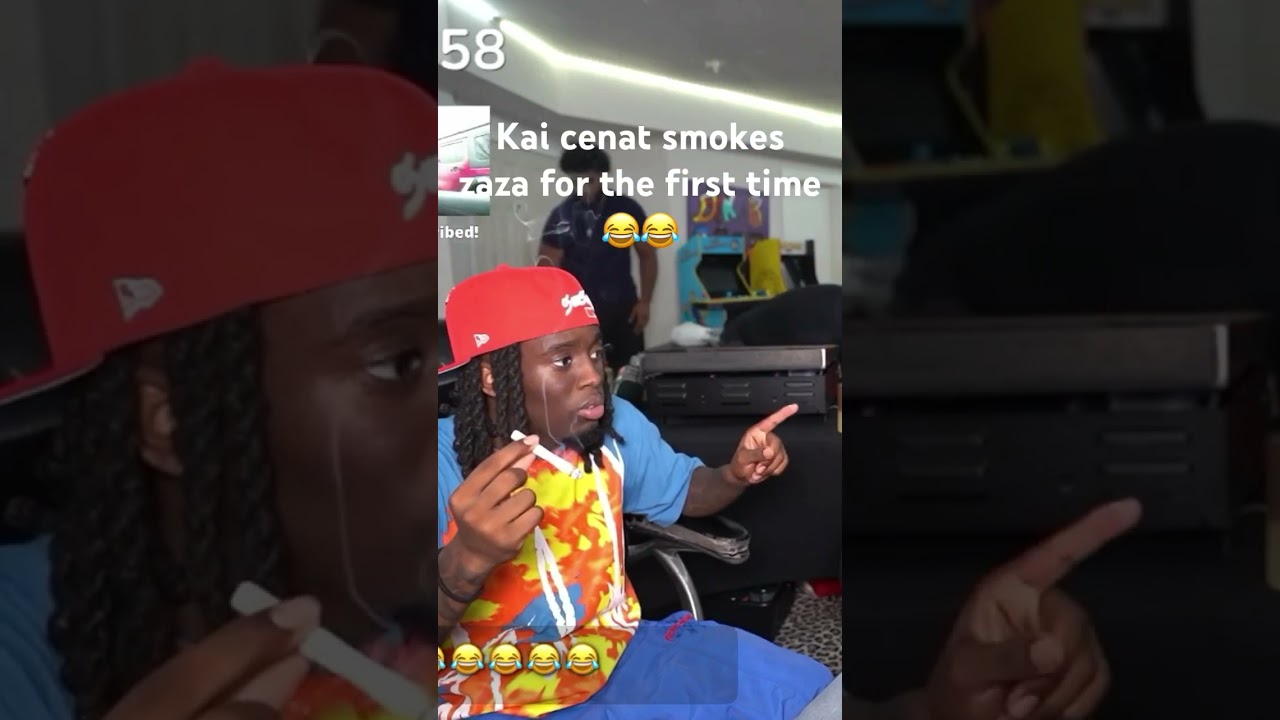 Kai cenat smoking zaza for the first time 😂😂