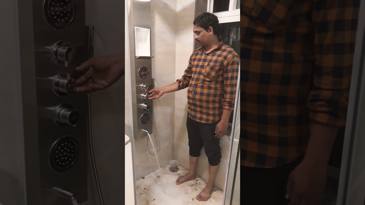 Jaquar shower panel with Tharmostatic mixer vidou