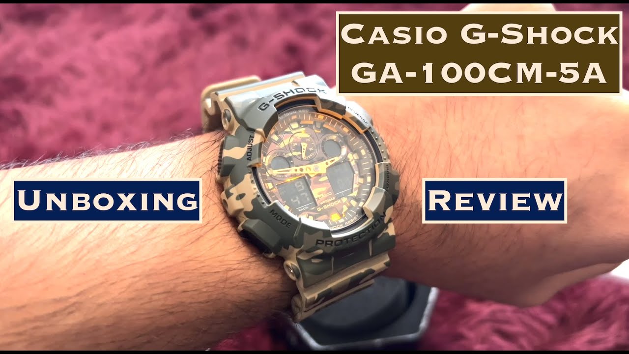 Casio G-Shock Camouflage Analogue Watch Model-GA-100CM-5A | Unboxing and Review | Military Grade