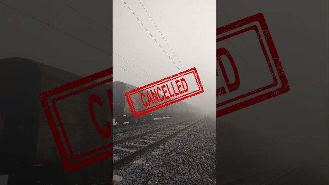 Why Railway cancels so many trains in winter?#indianrailways#train#railway#info#fog#cancelled#new