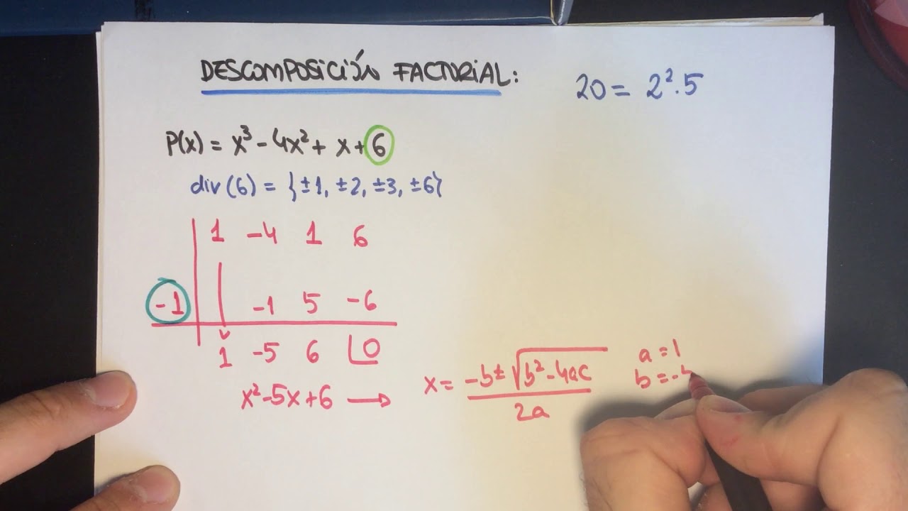 Descomposici&oacute;n factorial de un polinomio