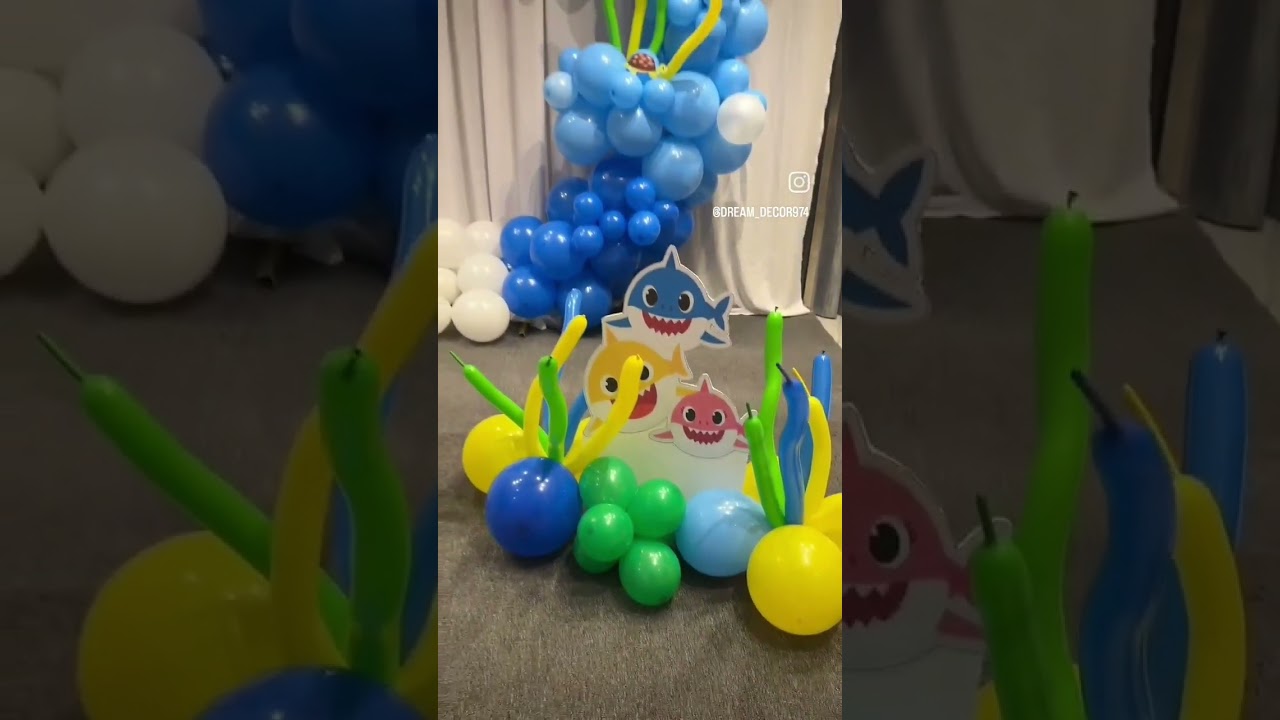 Shark theme birthday party...Hey qatar decorate with us..for more details contact 31642726 #qatar