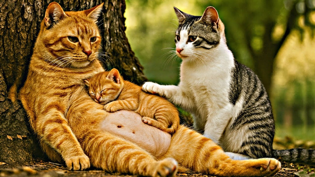 Наконец-то мама-кошка родила котят 😭🐱🤰 – невероятное испытание!