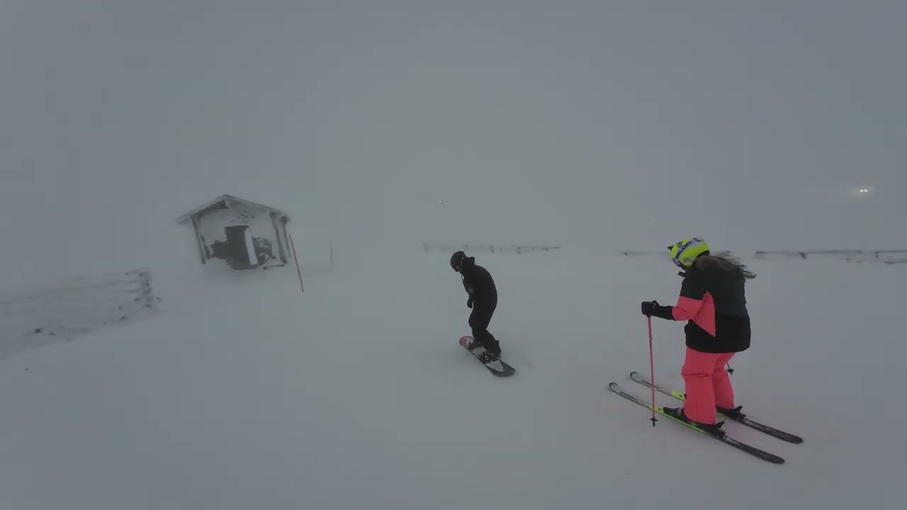 Yllas - Finland Skiing - Black Run - Poor Visibility